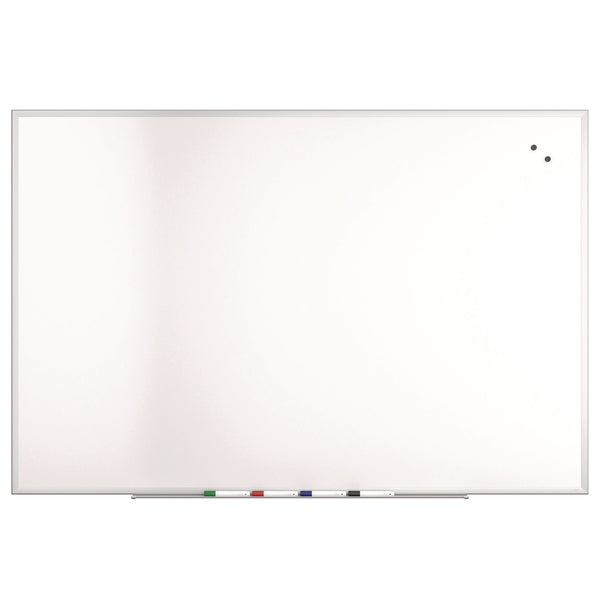 Magnetic Steel Dry Erase Board, 48" x 72", White Surface, Gray/Natural Aluminum Frame (TUDTR61177) Each