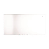 TRU RED™ Magnetic Steel Dry Erase Board, 48" x 96", White Surface, White Aluminum Frame (TUDTR61178) Each