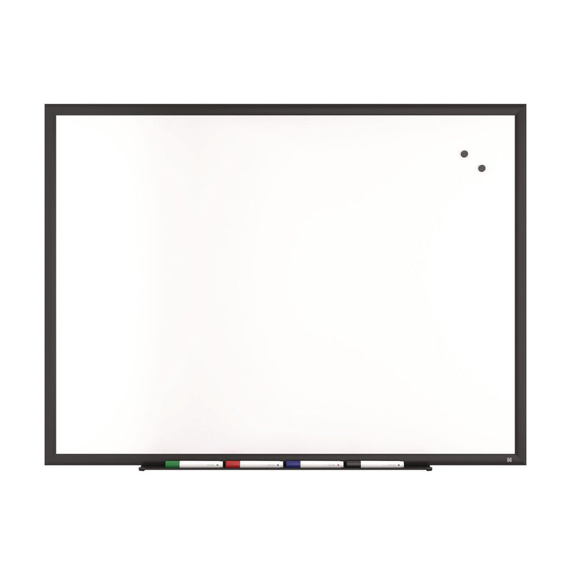 TRU RED™ Magnetic Porcelain Dry Erase Board, 48" x 36", White Surface, Black Aluminum Frame (TUDTR61189) Each