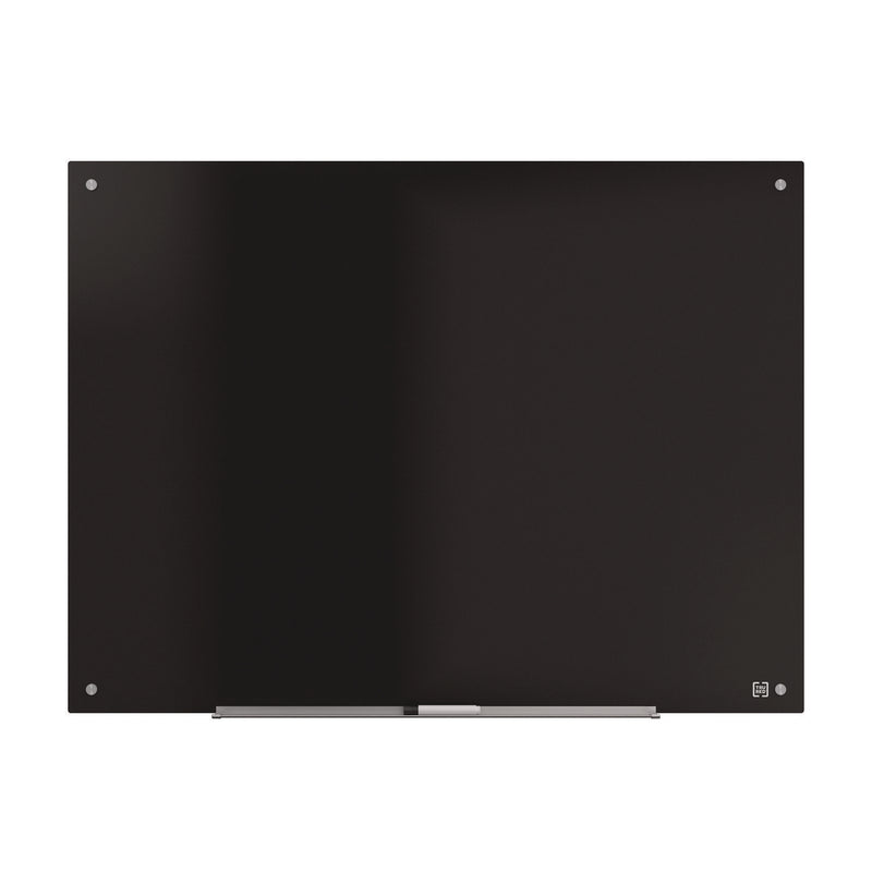 TRU RED™ Tempered Glass Dry Erase Board, 48" x 36", Black Surface (TUDTR61200) Each
