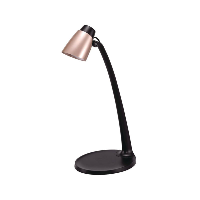 BLACK+DECKER Modern LED Desk Lamp, Black/Rose Gold (BLDVLED1814BD) Each