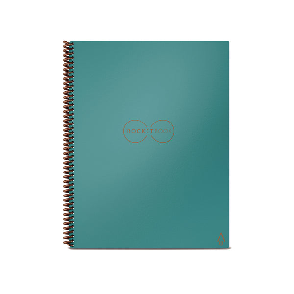 Rocketbook Core Smart Notebook, College Rule, Neptune Teal Cover, (18) 8.8 x 6 Sheets (RKBEVR2ERCCCEFR) Each