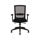 Allsteel® Quip Ergonomic Mesh Back Swivel Task Chair, Supports Up to 300 lb, Black Seat, Carbon Back, Black Base (ASZSTNOBLK) Each