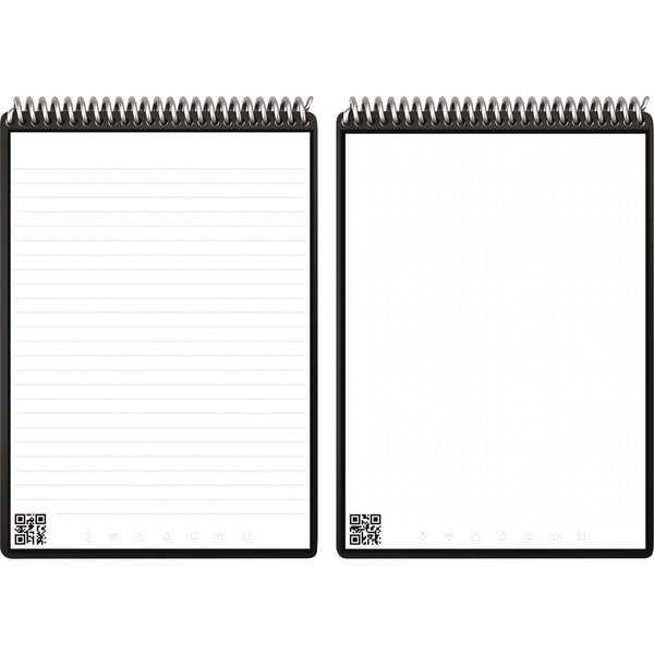 Rocketbook Flip Smart Notepad, Black Cover, Lined/Dot Grid Rule, 6 x 8.8, White, 18 Sheets (RKBFLPERCAFR) Each