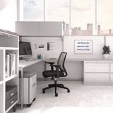 Melamine Dry Erase Board, 24" x 18", White Surface, Gray/Natural Aluminum Frame (TUDTR59356) Each