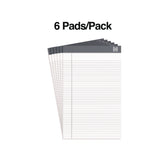 TRU RED™ Notepads, Narrow Rule, 50 White 5 x 8 Sheets, 6/Pack (TUDTR59900) Pack of 6