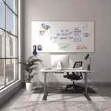 TRU RED™ Melamine Dry Erase Board, 96" x 48", White Surface, Gray/Natural Aluminum Frame (TUDTR59351) Each
