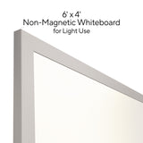 TRU RED™ Melamine Dry Erase Board, 72" x 48", White Surface, Gray/Natural Aluminum Frame (TUDTR59352) Each