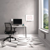 Melamine Dry Erase Board, 24" x 18", White Surface, Gray/Natural Aluminum Frame (TUDTR59356) Each