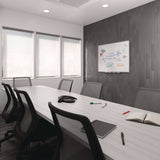 TRU RED™ Magnetic Porcelain Dry Erase Board, 48" x 36", White Surface, Gray/Natural Aluminum Frame (TUDTR61185) Each