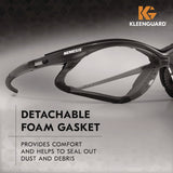 KleenGuard™ V30 Nemesi Foam Safety Glasses, Black Nylon Frame, Clear Polycarbonate Lens, 12/Carton (ANS65335) Case of 12