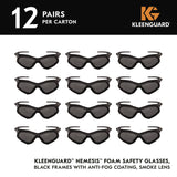 KleenGuard™ V30 Nemesis Foam Safety Glasses, Black Nylon Frame, Smoke Polycarbonate Lens, 12/Carton (ANS65336) Case of 12