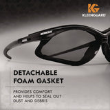 KleenGuard™ V30 Nemesis Foam Safety Glasses, Black Nylon Frame, Smoke Polycarbonate Lens, 12/Carton (ANS65336) Case of 12