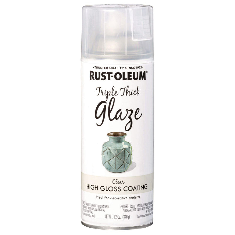 Rust-Oleum® Specialty Triple Thick Glaze Spray Paint, High Gloss Clear, 12 oz Aerosol Can, 6/Carton (RST301416) Case of 6