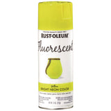 Rust-Oleum® Specialty Fluorescent Spray Paint, Flat Fluorescent Yellow, 11 oz Aerosol Can, 6/Carton (RST342571) Case of 6
