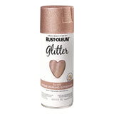 Rust-Oleum® Specialty Glitter Spray Paint, Glitter Rose Gold, 10.25 oz Aerosol Can, 6/Carton (RST344697) Case of 6