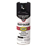 Rust-Oleum® Stops Rust 5-in-1 Spray Paint, Gloss Black, 12 oz Aerosol Can, 6/Carton (RST376884) Case of 6