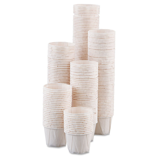 SOLO® Paper Portion Cups, 1 oz, White, 250/Bag, 20 Bags/Carton (SCC100) Case of 5000