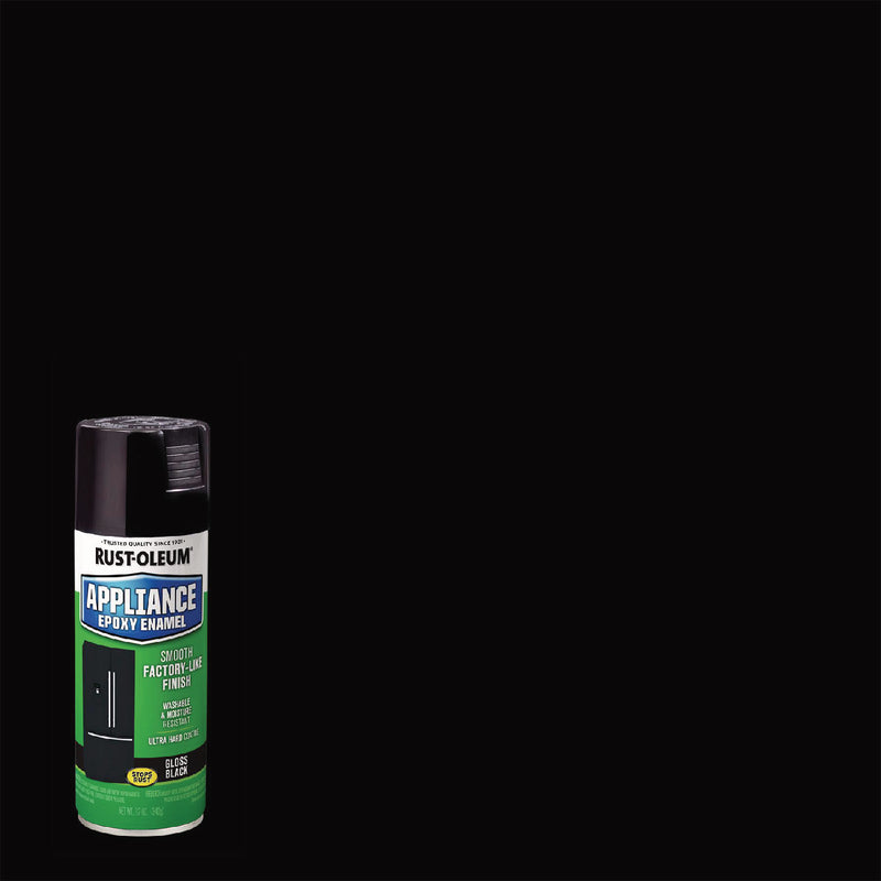 Rust-Oleum® Specialty Appliance Epoxy Spray Paint, Gloss Black, 12 oz Aerosol Can (RST7886830EA) Each