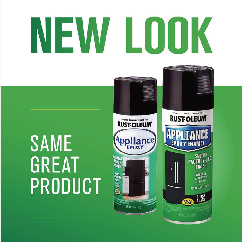 Rust-Oleum® Specialty Appliance Epoxy Spray Paint, Gloss Black, 12 oz Aerosol Can (RST7886830EA) Each