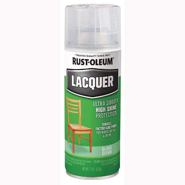 Rust-Oleum® Specialty Lacquer Spray Paint, Gloss Clear, 11 oz Aerosol Can, 6/Carton (RST1906830) Case of 6