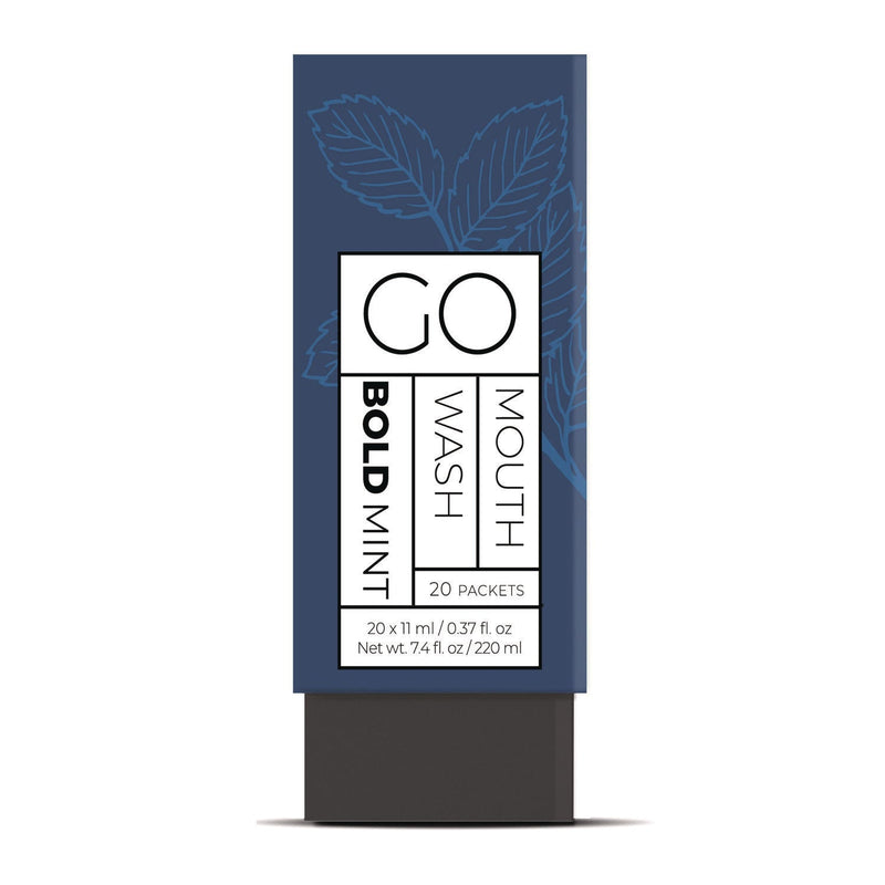 Go Mouthwash Individual Mouthwash Packets, Display Pack, Mint Flavor, 0.37 oz Packet, 20/Pack (GMHMW20) Pack of 20