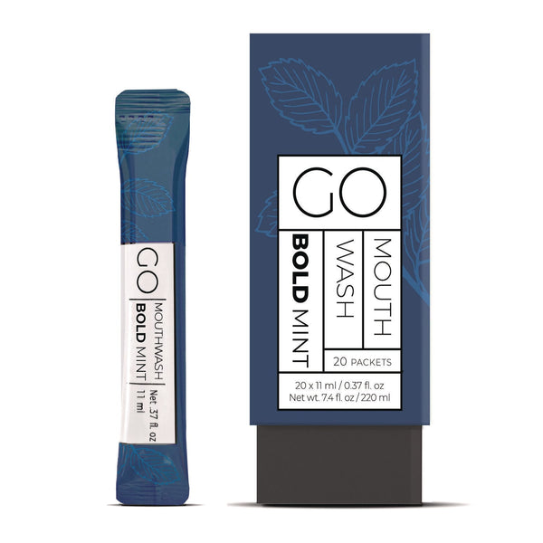 Go Mouthwash Individual Mouthwash Packets, Display Pack, Bold Mint Flavor, 0.37 oz Packet, 20/Pack (GMHMW20BOLD) Pack of 20