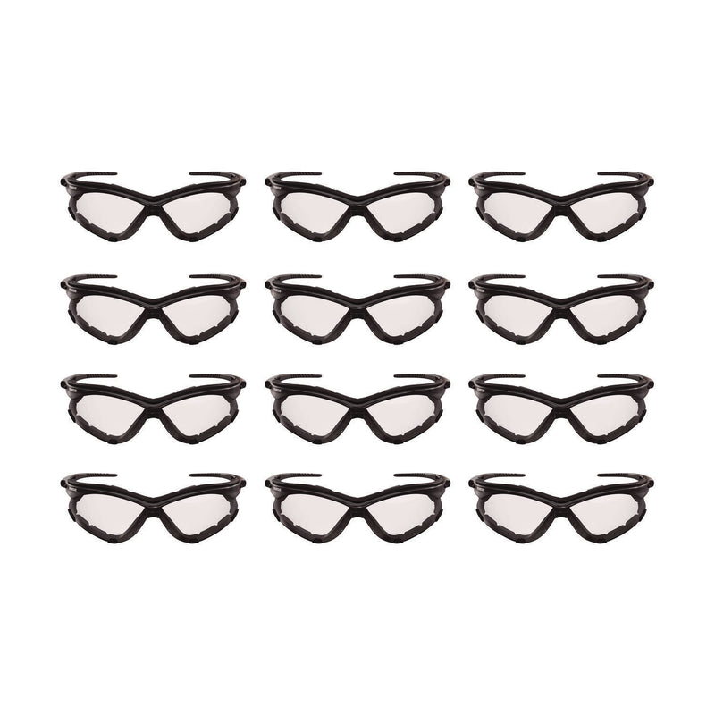 KleenGuard™ V30 Nemesi Foam Safety Glasses, Black Nylon Frame, Clear Polycarbonate Lens, 12/Carton (ANS65335) Case of 12