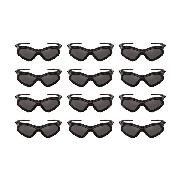 KleenGuard™ V30 Nemesis Foam Safety Glasses, Black Nylon Frame, Smoke Polycarbonate Lens, 12/Carton (KCC65336) Case of 12