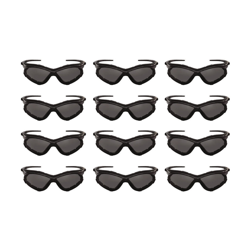 KleenGuard™ V30 Nemesis Foam Safety Glasses, Black Nylon Frame, Smoke Polycarbonate Lens, 12/Carton (ANS65336) Case of 12