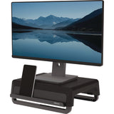 Fellowes® Breyta Monitor Stand, 13.94" x 11.97" x 3.25" to 6", Black, Supports 33 lbs (FEL100098502)