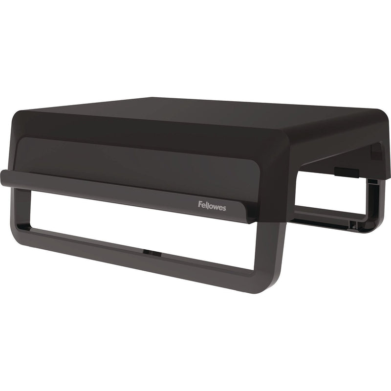 Fellowes® Breyta Monitor Stand, 13.94" x 11.97" x 3.25" to 6", Black, Supports 33 lbs (FEL100098502)