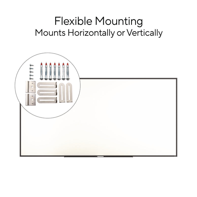 TRU RED™ Melamine Dry Erase Board, 96" x 48", White Surface, Black Aluminum Frame (TUDTR59357) Each