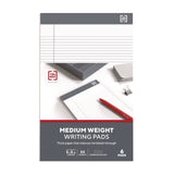 TRU RED™ Notepads, Narrow Rule, 50 White 5 x 8 Sheets, 6/Pack (TUDTR59900) Pack of 6