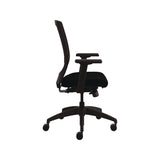 Allsteel® Quip Ergonomic Mesh Back Swivel Task Chair, Supports Up to 300 lb, Black Seat, Carbon Back, Black Base (ASZSTNOBLK) Each