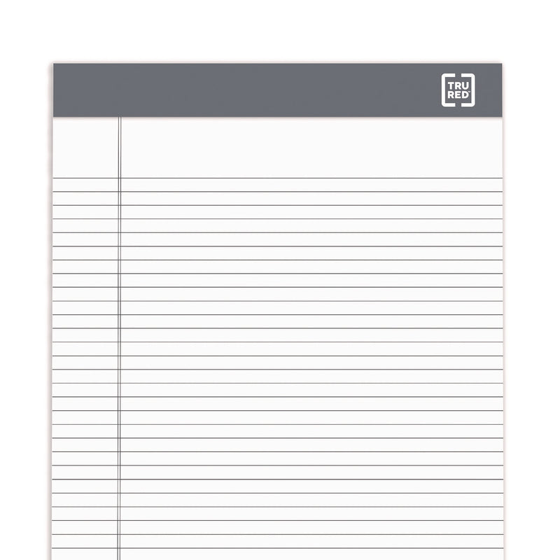 TRU RED™ Notepads, Narrow Rule, 50 White 5 x 8 Sheets, 6/Pack (TUDTR59900) Pack of 6