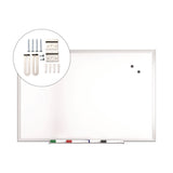 TRU RED™ Magnetic Steel Dry Erase Board, 24" x 36", White Surface, Gray/Natural Aluminum Frame (TUDTR61169) Each