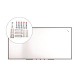 TRU RED™ Magnetic Porcelain Dry Erase Board, 96" x 48", White Surface, Gray/Natural Aluminum Frame (TUDTR61188) Each