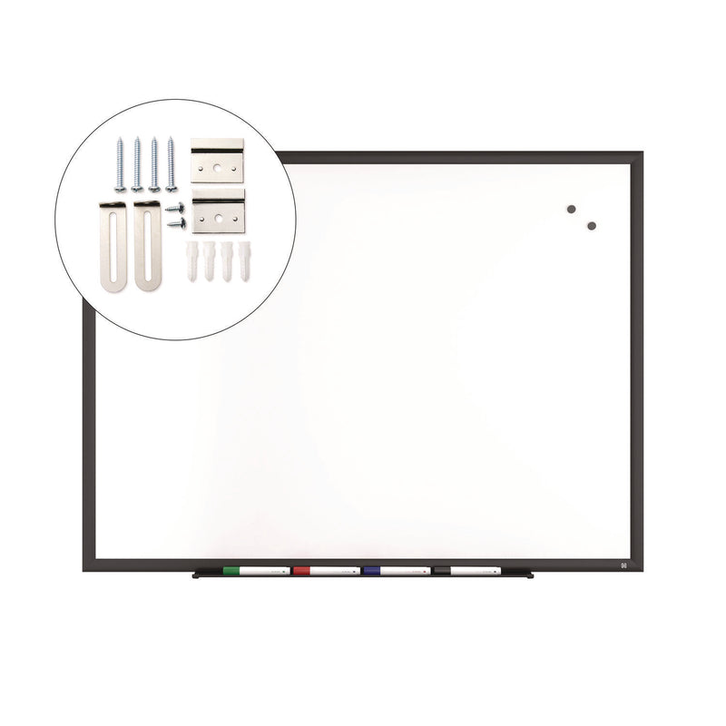 TRU RED™ Magnetic Porcelain Dry Erase Board, 48" x 36", White Surface, Black Aluminum Frame (TUDTR61189) Each