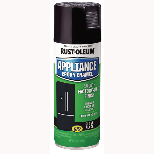 Rust-Oleum® Specialty Appliance Epoxy Spray Paint, Gloss Black, 12 oz Aerosol Can (RST7886830EA) Each
