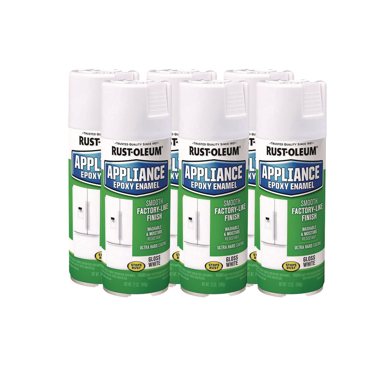 Rust-Oleum® Specialty Appliance Epoxy Spray Paint, Gloss White, 12 oz Aerosol Can, 6/Carton (RST7881830) Case of 6