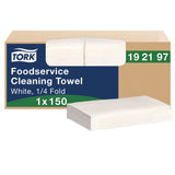 Tork® Foodservice Cleaning Towel, 1-Ply, 5 x 10.75, White, 150 Sheets/Carton (TRK192197) Each