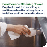 Tork® Foodservice Cleaning Towel, 1-Ply, 5 x 10.75, White, 150 Sheets/Carton (TRK192197) Each