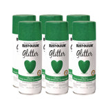 Rust-Oleum® Specialty Glitter Spray Paint, Glitter Kelly Green, 10.25 oz Aerosol Can, 6/Carton (RST277781) Case of 6