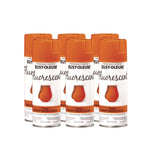 Rust-Oleum® Specialty Fluorescent Spray Paint, Flat Fluorescent Orange, 11 oz Aerosol Can, 6/Carton (RST342568) Case of 6