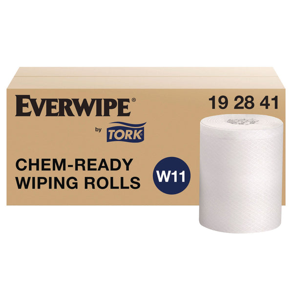 Tork® Chem-Ready Wiping Rolls, 1-Ply, 12 x 12, White, 90 Sheets, 6 Rolls/Carton (TRK192841)