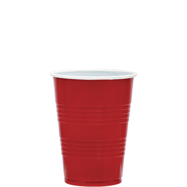 Dart® SOLO Party Plastic Cold Drink Cups, 16 oz, Red, 24/Pack, 25 Packs/Carton (SCCY16250001) Case of 600