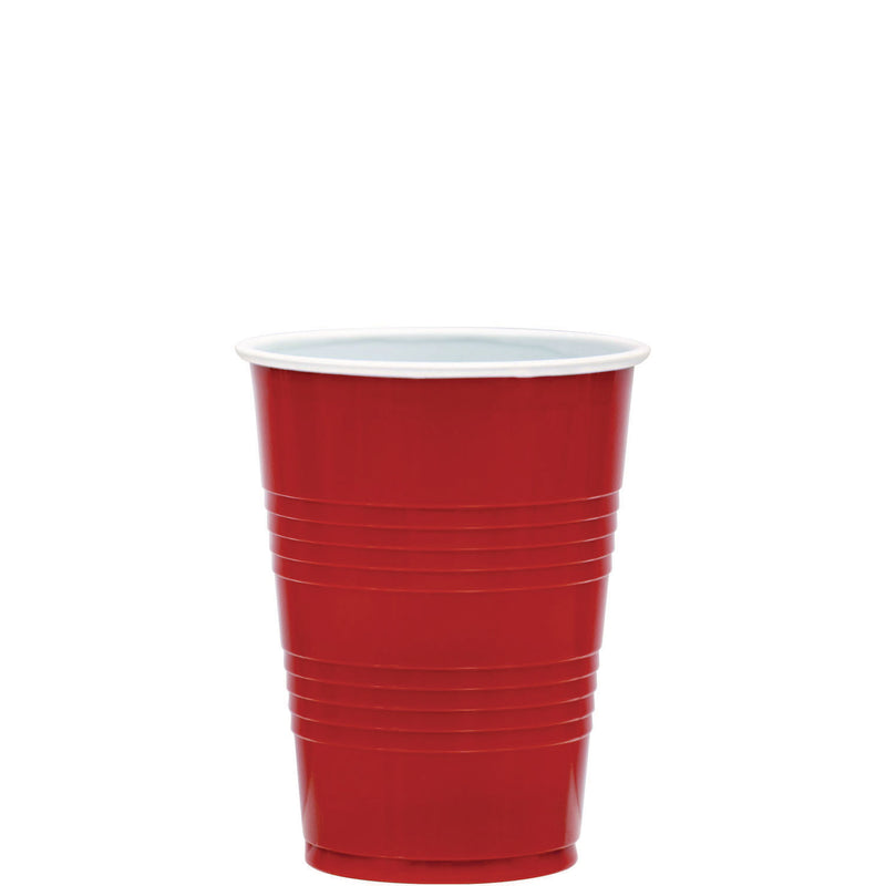 Dart® SOLO Party Plastic Cold Drink Cups, 16 oz, Red, 24/Pack, 25 Packs/Carton (SCCY16250001) Case of 600