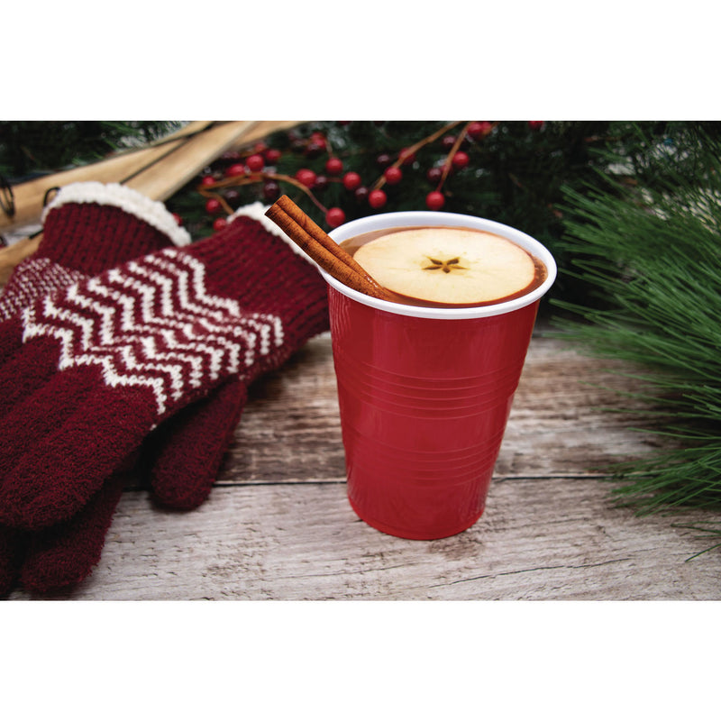 Dart® SOLO Party Plastic Cold Drink Cups, 16 oz, Red, 24/Pack, 25 Packs/Carton (SCCY16250001) Case of 600