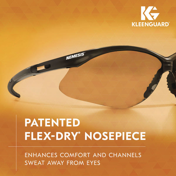 KleenGuard™ V30 Nemesis Safety Glasses, Black Nylon Frame, Indoor/Outdoor Polycarbonate Lens, 12/Box (KCC25685BX) Box of 12